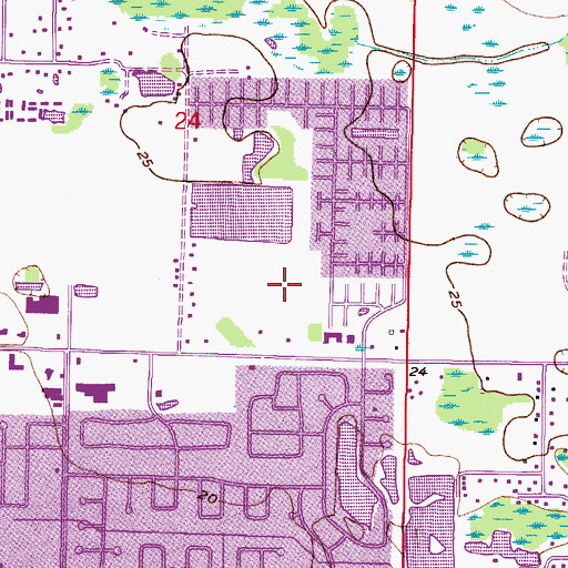 Topographic Map of J-R Manor, FL