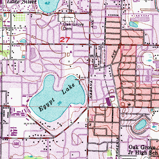 Topographic Map of Julian Estates, FL