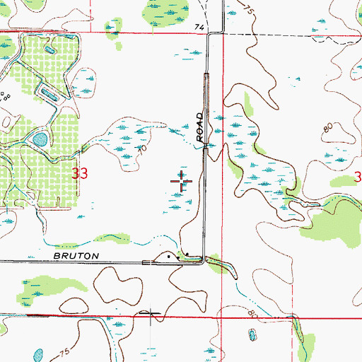 Topographic Map of Julieann Acres, FL