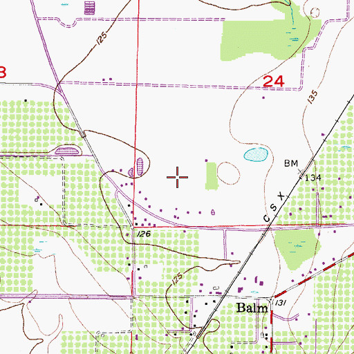 Topographic Map of Juntunen Acres, FL