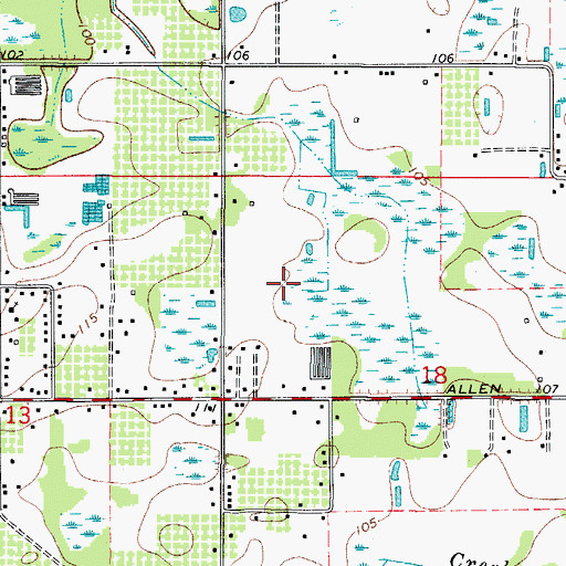 Topographic Map of Jurnigan Acres, FL