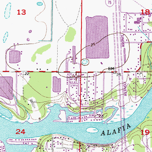 Topographic Map of Kanawha Terrace, FL