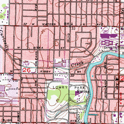 Topographic Map of Karen Heights, FL