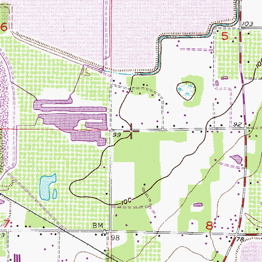 Topographic Map of Kaylas Cove, FL