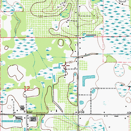 Topographic Map of Keene Country Acres, FL