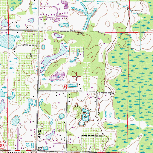 Topographic Map of Keeters, FL