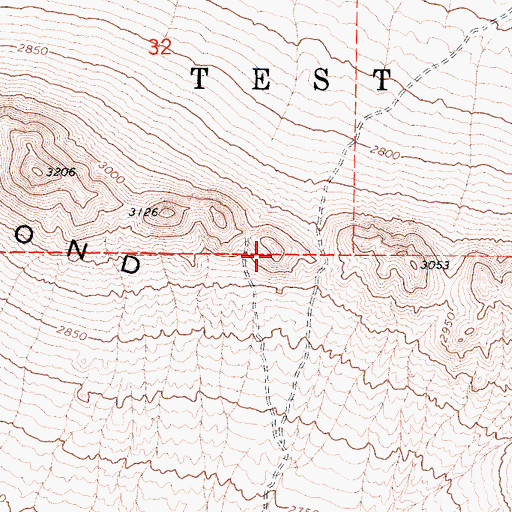 Topographic Map of Rosamond Hills, CA