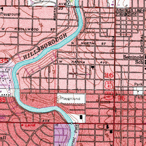 Topographic Map of Kenilworth Grove, FL