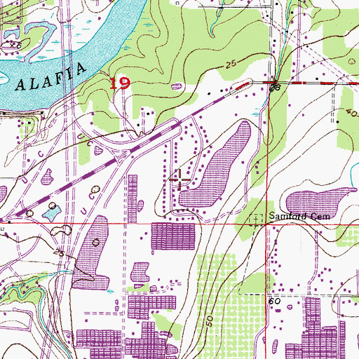 Topographic Map of Kenlake, FL