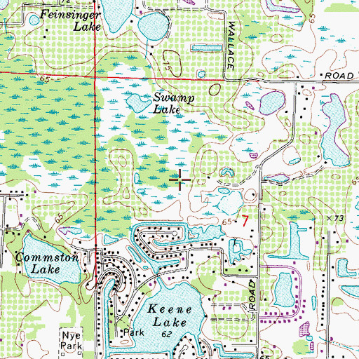 Topographic Map of Kensington Estates, FL