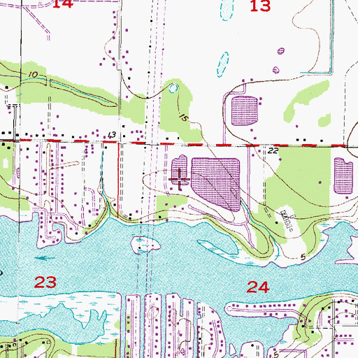 Topographic Map of Key West Landings, FL