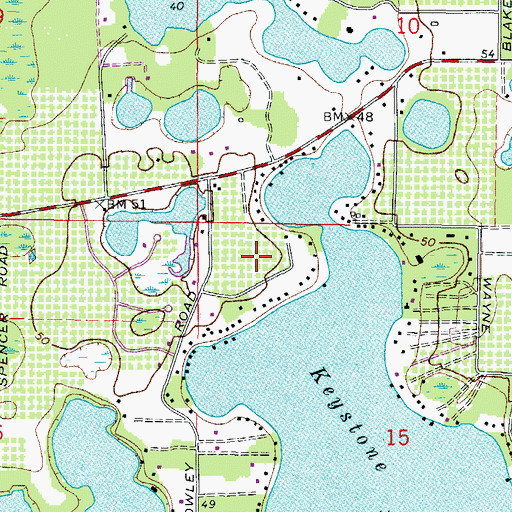 Topographic Map of Keystone Cove, FL
