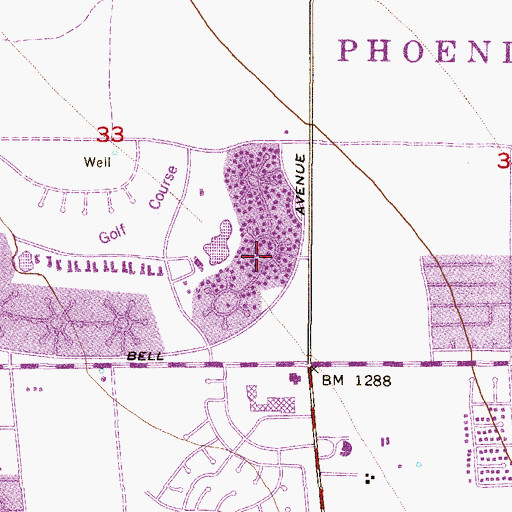 Topographic Map of Dunhill Place, AZ