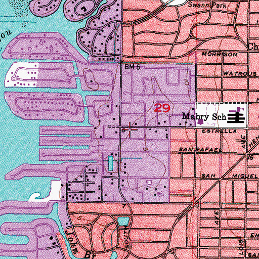 Topographic Map of Keystone Homes, FL