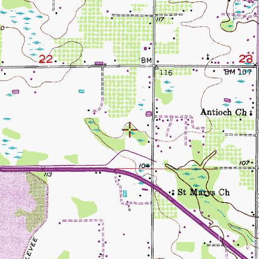 Topographic Map of Killebrew, FL