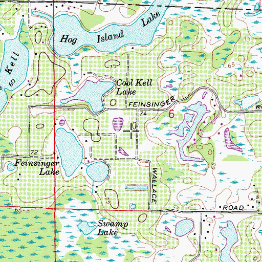 Topographic Map of Killen Estates, FL