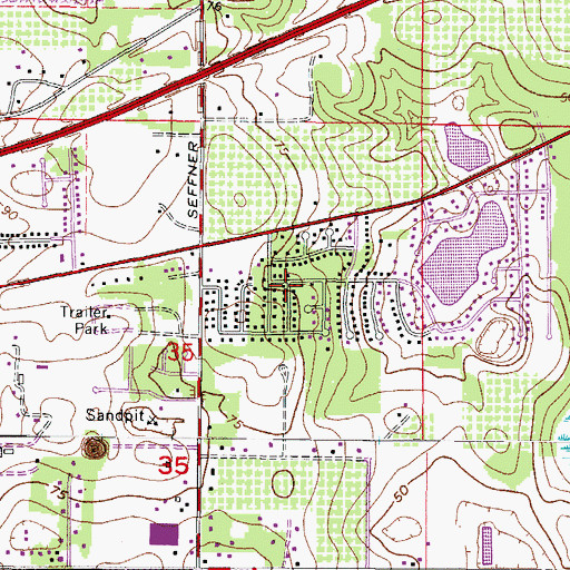 Topographic Map of Kings Row, FL