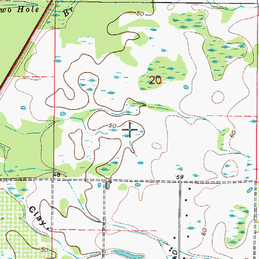 Topographic Map of Kingston City, FL