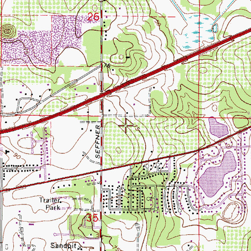 Topographic Map of Kingsway, FL