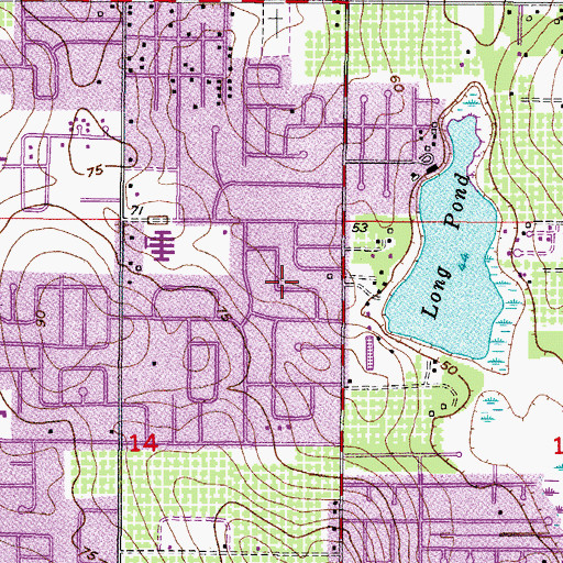 Topographic Map of Kingsway Downs, FL