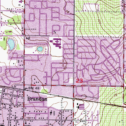 Topographic Map of Kingsway Gardens, FL