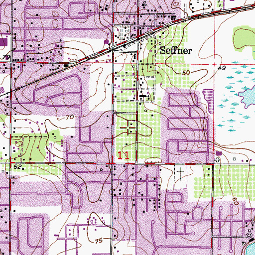 Topographic Map of Kingsway Oaks, FL