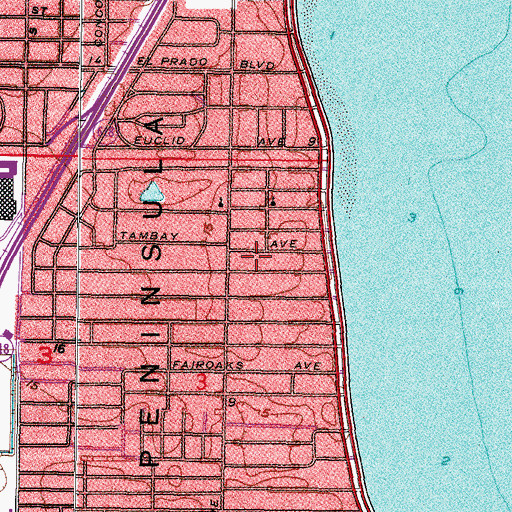 Topographic Map of Knights Landing, FL