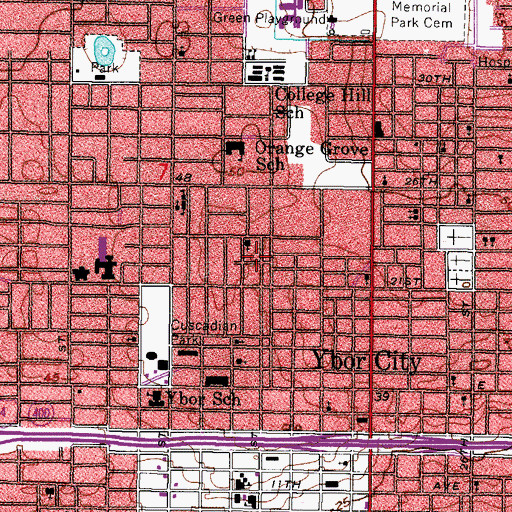 Topographic Map of Knowles, FL