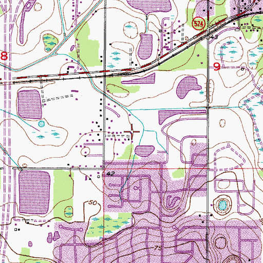 Topographic Map of Krebs, FL