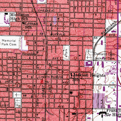 Topographic Map of La Petite, FL