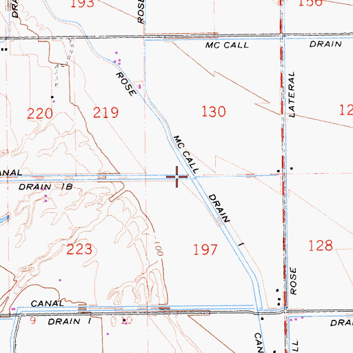 Topographic Map of Rose Canal, CA