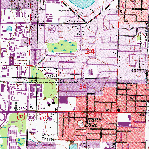 Topographic Map of Lake Britton, FL