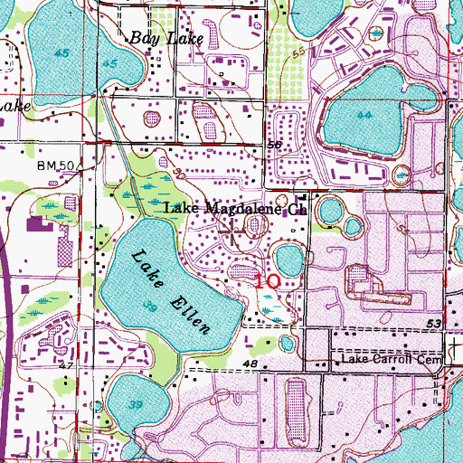 Topographic Map of Lake Ellen, FL