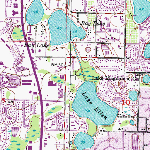Topographic Map of Lake Ellen Walk, FL