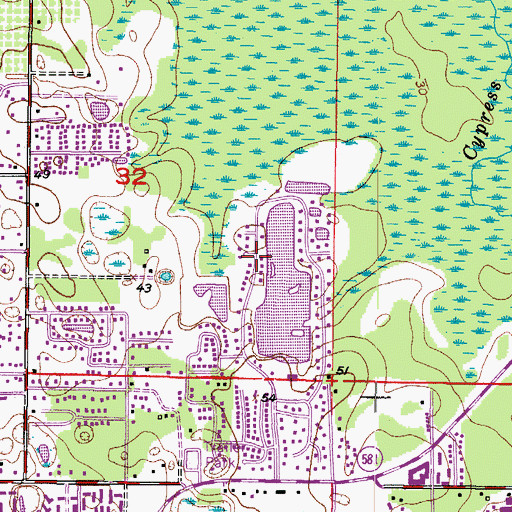 Topographic Map of Lake Forest, FL