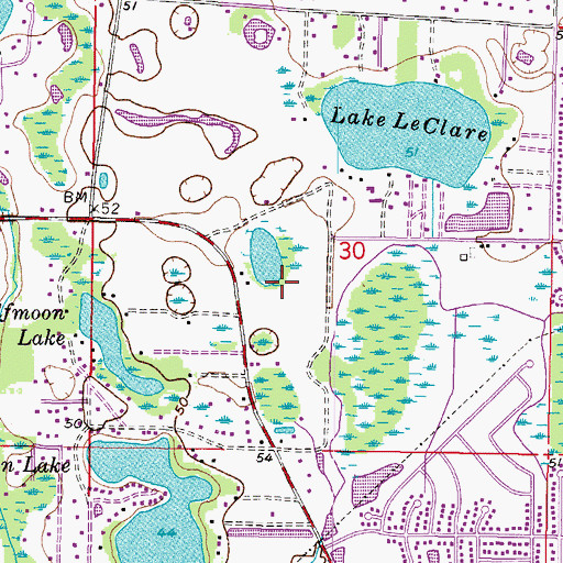 Topographic Map of Lake Leta Trace, FL
