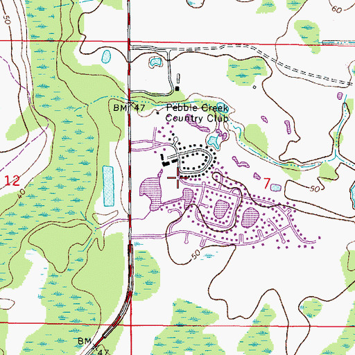 Topographic Map of Lake Pointe, FL