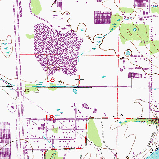 Topographic Map of Lake Saint Charles, FL