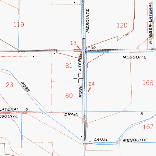 Topographic Map of Rose Lateral, CA