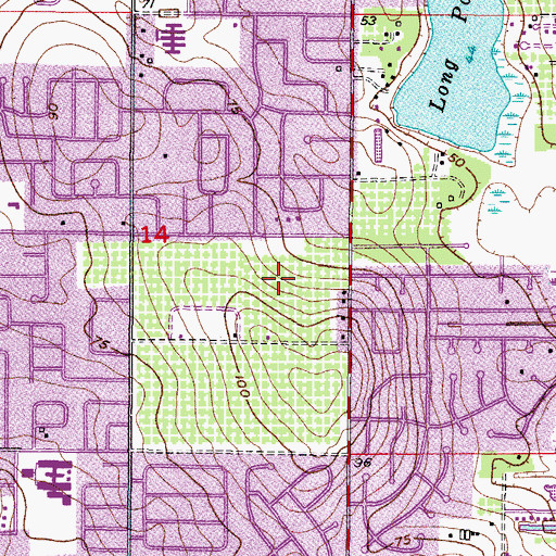 Topographic Map of Lakemont Hills, FL