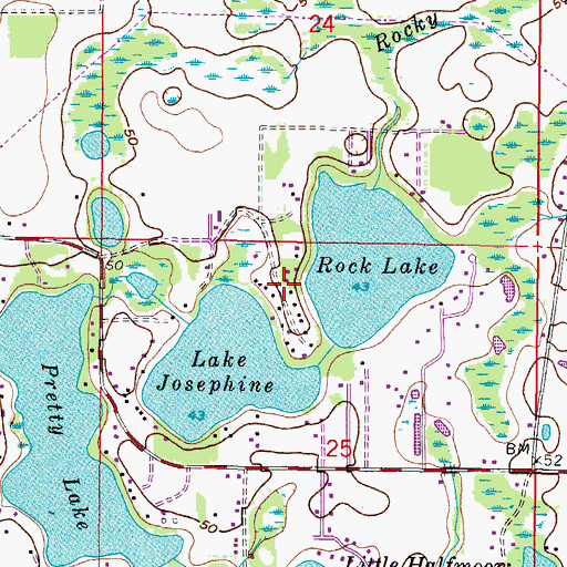 Topographic Map of Lakeside Point, FL