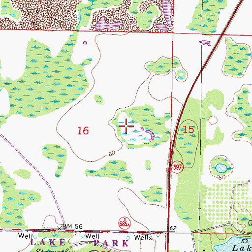 Topographic Map of Lakeview at Calusa Trace, FL