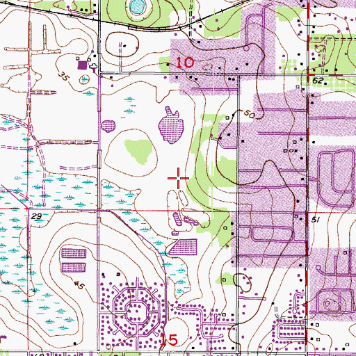 Topographic Map of Lakeview Village, FL