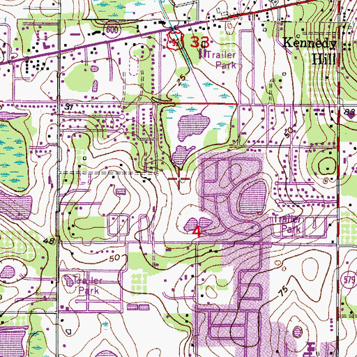 Topographic Map of Lakewood Crest, FL