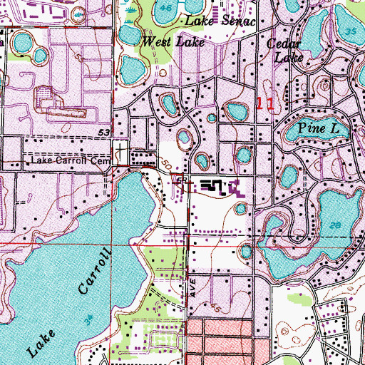 Topographic Map of Lakewood Gardens, FL