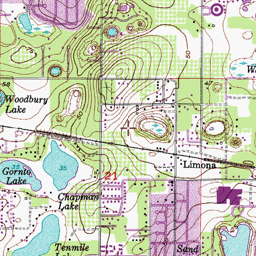 Topographic Map of Lakewood Ridge Estates North, FL