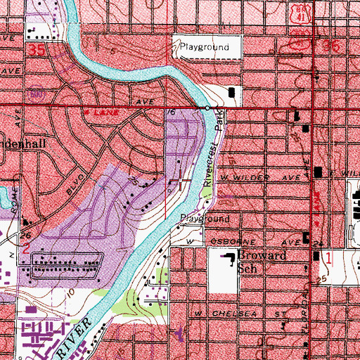 Topographic Map of Lamont, FL