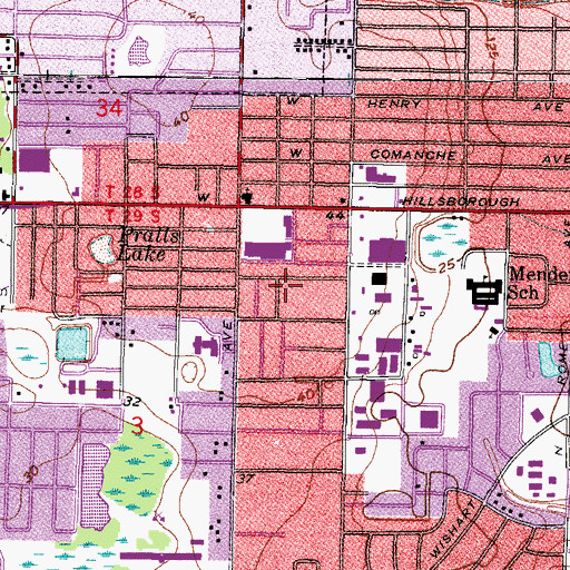 Topographic Map of Lamour Court, FL