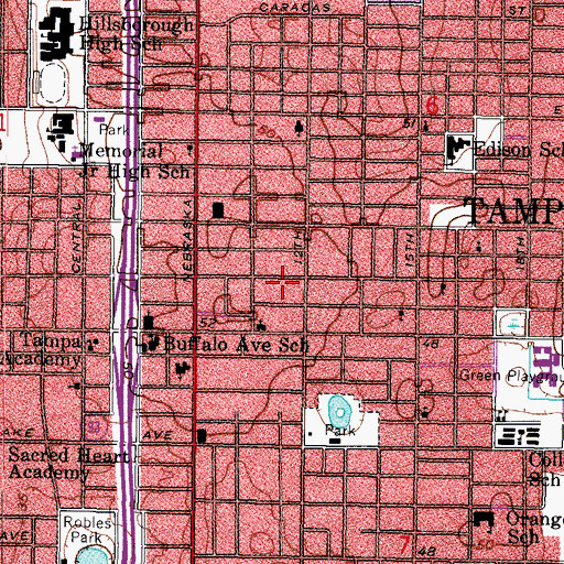 Topographic Map of Pierce, FL