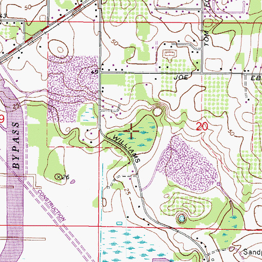 Topographic Map of Pilgrims Place, FL